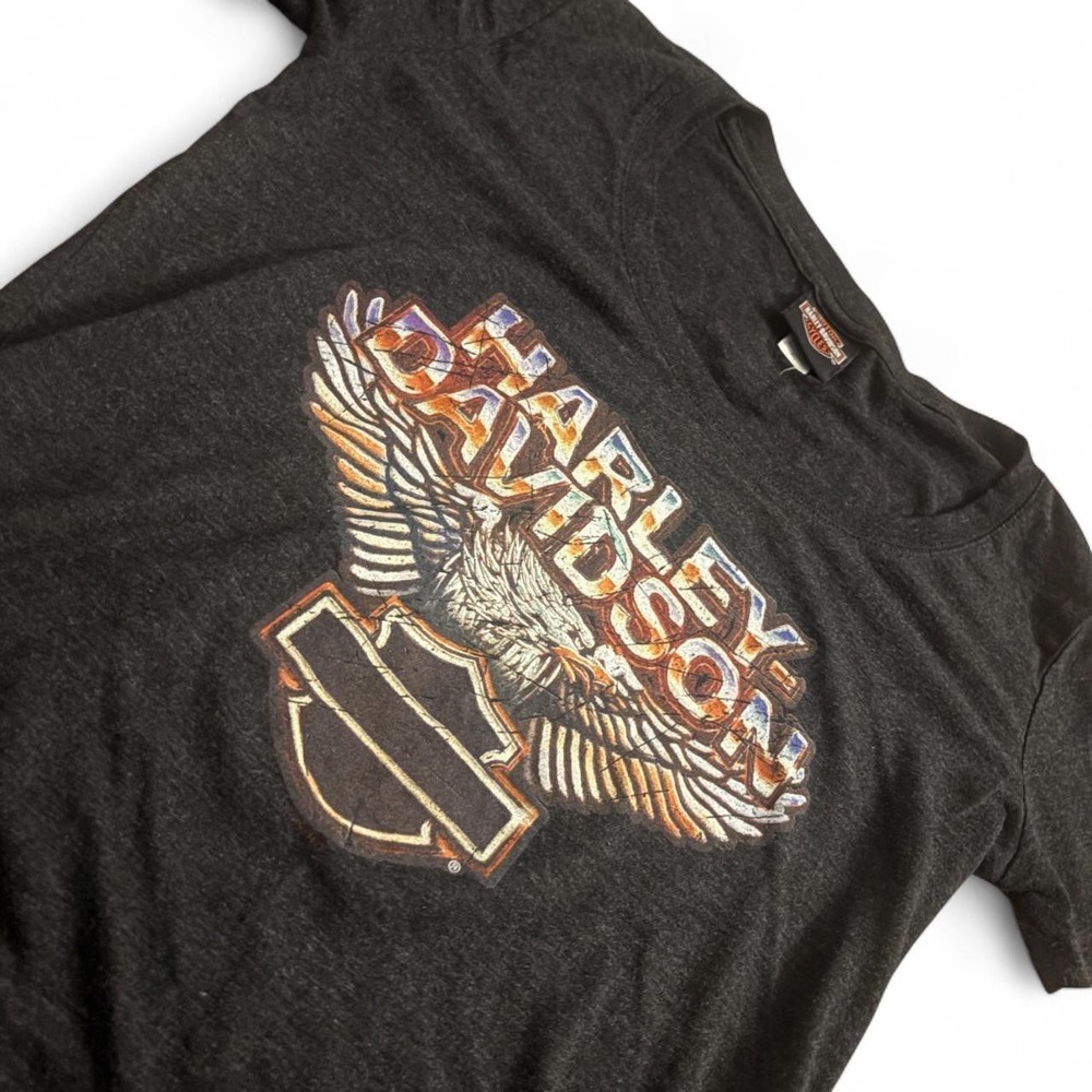 Vintage Harley-Davidson Black Eagle Graphic T-Shirt XL Cheyenne Wyoming